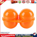 2 Grids Egg Storage Box Camping Picnic Hiking Carrier Egg Holder (Orange) Newly