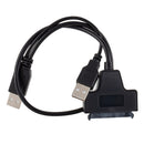 SATA to USB Cable USB 2.0 to SATA 7+15 Pin 2.5 inch HDD SSD Hard Drive Adapter