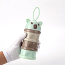 Portable Baby Food Storage Box Bear Shape Milk Powder Container (B Green) Newly