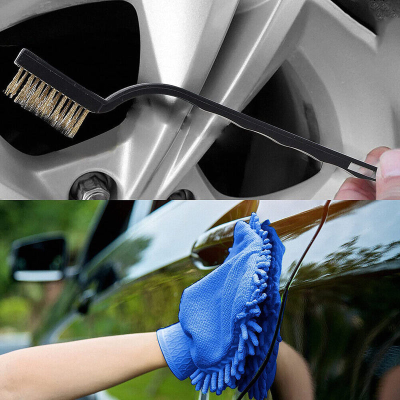 13pcs Car Automobile Detail Cleaning Brush Cleaner Air Outlet Rim Dust Remo