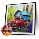 Handmade Red Car 5D DIY Full Round Drill Drawing Kit Diamond Painting Ornaments