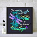5D DIY Diamond Dragonfly Full Round Drill Mosaic Wall Art Picture of Rhinestone