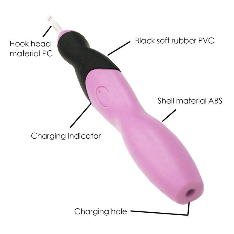 Emergency Lighting Glow Crochet Hook Sewing Tools USB Charging Knitting Needles