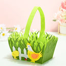 Happy Easter Egg Basket Portable Non-woven Fabric Candy Storage Bucket Tote B