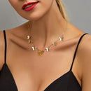 Fashion Butterfly Pendant Choker Statement Metal Chain Necklace Women Jewelry