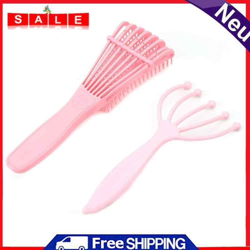 Durable Hairdressing Scalp Massage Comb Set Anti Tangled Hair Styling Brush