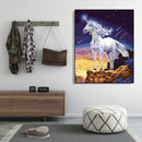 Hand Painted Artwork Frameless DIY Relaxing Horse Painting By Numbers Picture