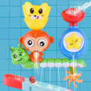Baby Bath Toys Wall Sunction Cup Marble Race Run Track Kids Play Water Game Set