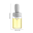 Oil Dispenser Bottle with Brush - Oil Storage and Silicone Brush (White)
