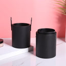 Leather Makeup Brush Holder Travel Cosmetic Pens Storage Cup Case (Black) Newly