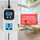 Digital Humidity Control Sensor Switch Socket 110-220V 10A Hygrometer Hygrost