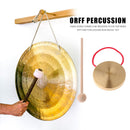 21cm Hand Gong Copper Cymbals with Wooden Stick for Band Rhythm Kids Music