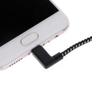 Nylon Braided 90 Degree USB3.1 Type-C Port Data Charging Cable