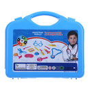 15pcs Children Doctor Pretend Play Set Portable Suitcase Medical Tool(Blue)