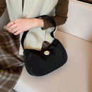 Casual Women Nylon Shoulder Tote Bag Daisy Pattern Korean Underarm Purse Handbag