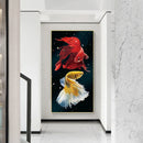 Two Fish Oil Paint By Numbers DIY Canvas Wall Art Picture Craft Home Decoration