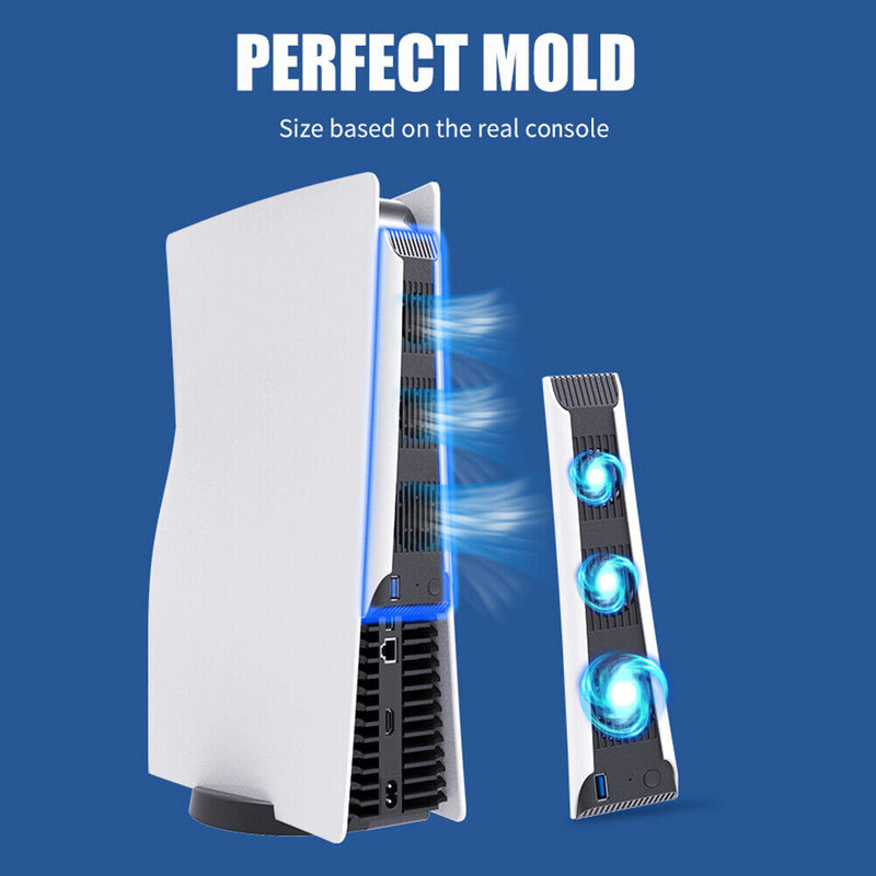 Cooling Fan for Sony Play Station PS 5 Upright Stand Game Controller Console