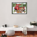 Full Cross Stitch 11CT Christmas Car Counted Embroidery DIY Needlework Kits Art