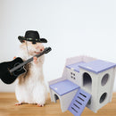 Hamster Nest Squirrel Cage Small Animal Sleeping Bed Play House (Purple) Newly