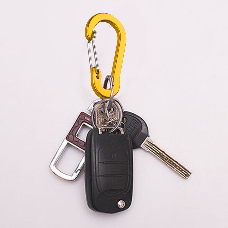 6pcs Outdoor Camping Carabiner Clips Keychain Hiking Backpack Hanging Buckles