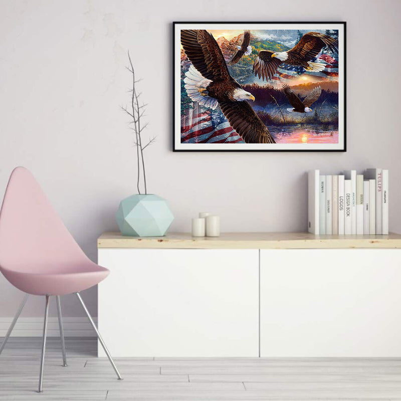American Eagle DIY Diamond Painting Kits Full Round Drill Home Wall Decor