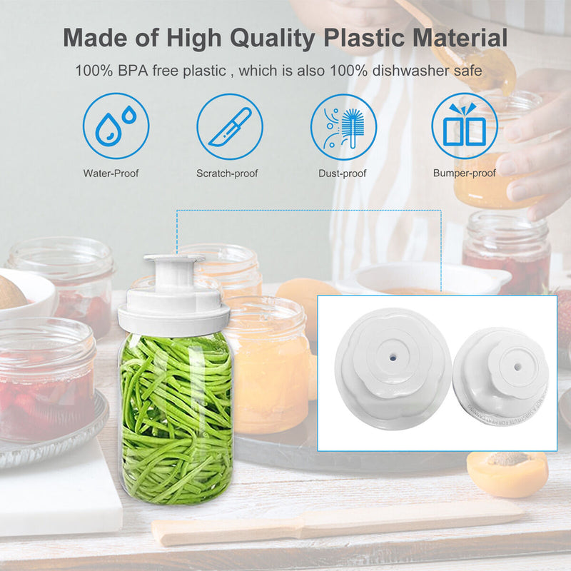 Mason Jar Sealer - Rechargeable Full Automatic Jar Vacuum Sealer Attachment