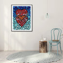 5D DIY Crystal Diamond Painting Love Heart Full Round Drill Mosaic Art Pict