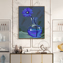 Blue Chrysanthemum Oil Paint By Numbers Kit DIY Acrylic Painting on Canvas Arts