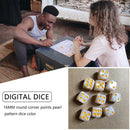 10pcs 16mm Board Game Dices Round Corner 6 Sided Bar Pub Games Dice (White)