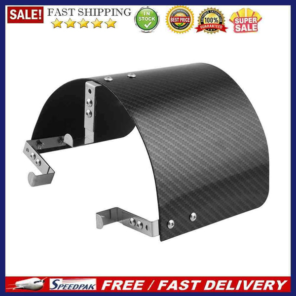 Carbon Fiber Look Cold Air Intake 2.5-5.5in Neck Cone Filter Heat Shield Co