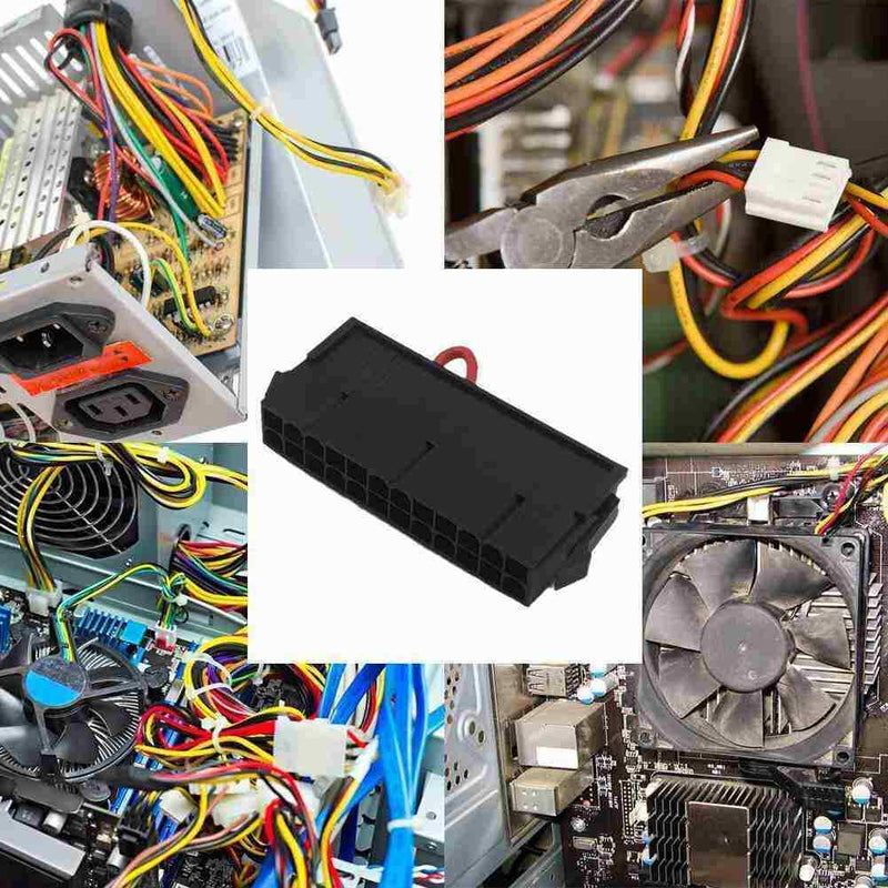 24 Pin Power Supply Jump Start Connector Computer Power Tester Supply O9A1 O2W7