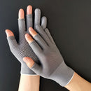 3 Fingers Cut Fishing Gloves Anti-Slip Sunscreen Angling Gloves (Gray) Newly