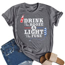 Independence Day Drink Light Tea T-Shirt (Grey XXL)