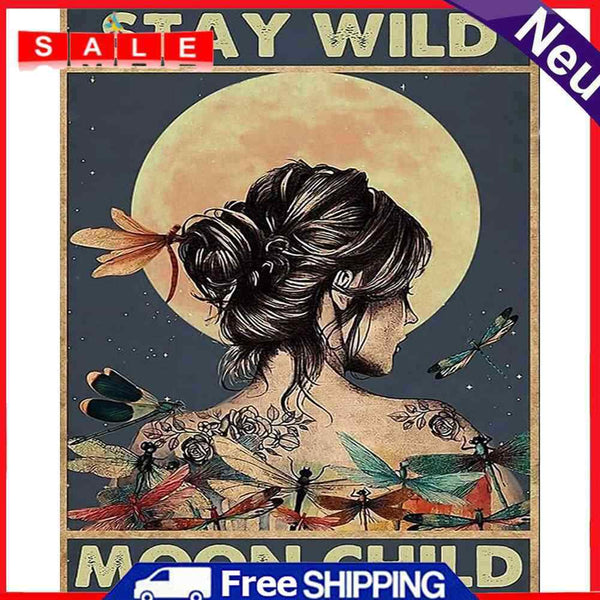 40x50cm Dragonfly Girl Back View Frameless Oil Paint By Numbers DIY Painting Kit