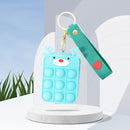 Push Bubbles Pen Shape Wallet Keychain Silicone Stationery Storage Bags for Kids