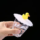 Silicone Cup Cover Dustproof Reusable Heat-resist Transparent Lids (Duck)