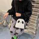 Cute Panda Crossbody Bag Kids Plush Chain Shoulder Bags Small Purse (A)