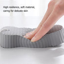 Soft Exfoliating Bathing Sponge Scrubber Exfoliating Massager Tool (Grey)