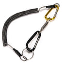 Steel Fishing Magnetic Release Carabiner Clip Holder with Coil Rope Lanyard