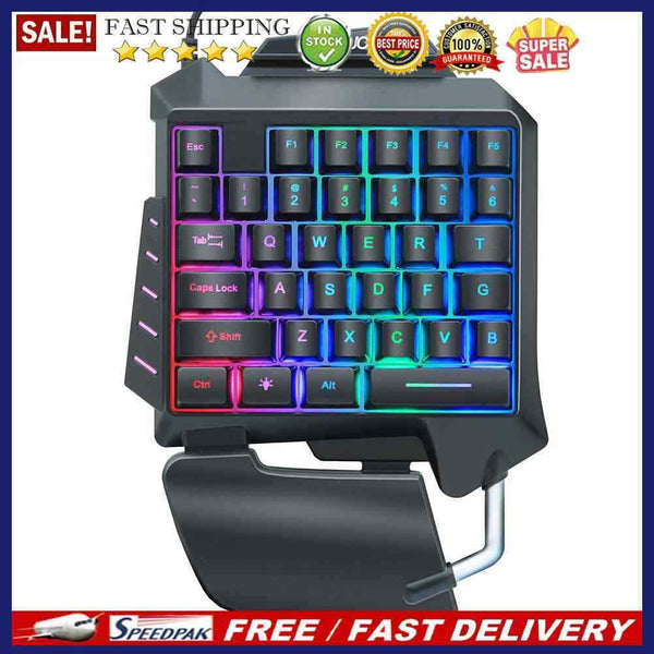 ZUOYA 35 Keys One-handed Gaming Membrane keyboard Ergonomic Keypad for Computer