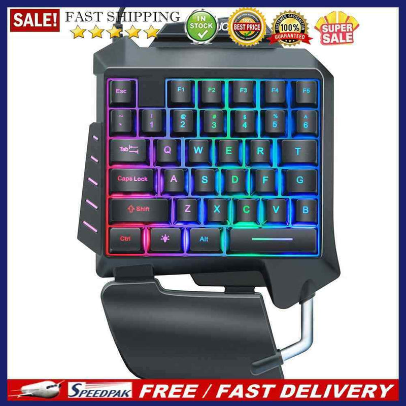 ZUOYA 35 Keys One-handed Gaming Membrane keyboard Ergonomic Keypad for Computer