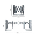 ABS Retractable Bookshelf Desktop Book Holder Stationery Organizer (Grey) Newly