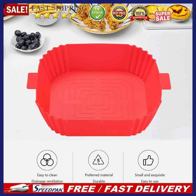 Silicone Air Fryers Oven Baking Tray Temperature Resistant for Home Kitchen T