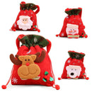 Xmas Candy Bag Flannel Xmas Gift Bag for Home Holiday Party Decor (Santa)