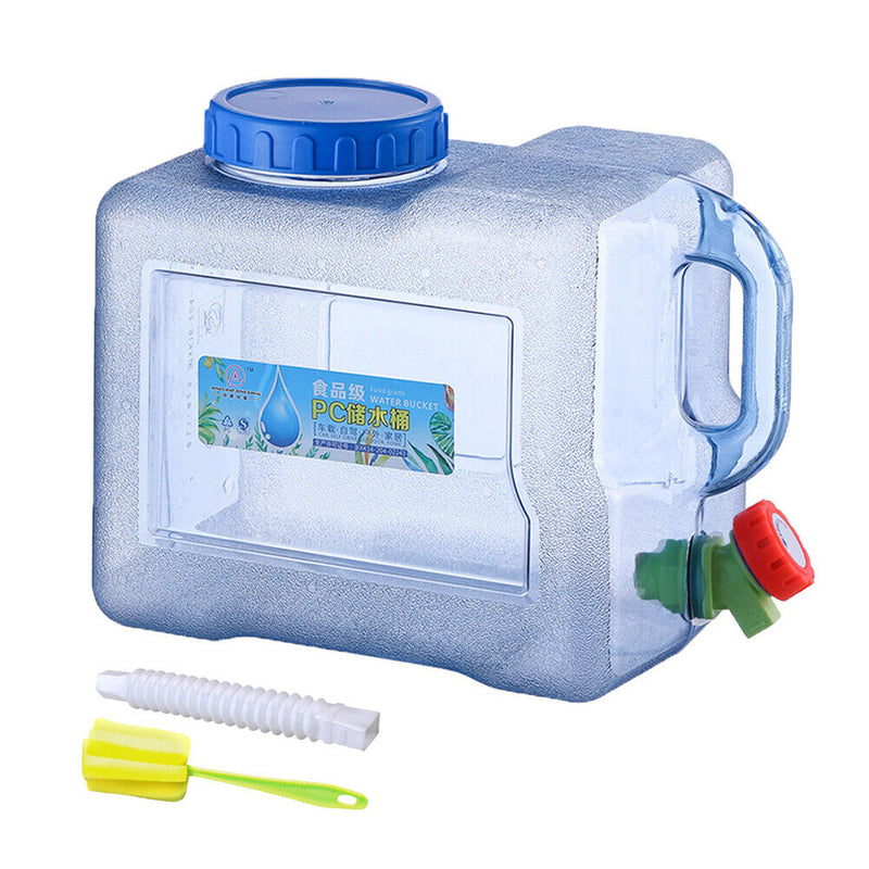 8L Water Bucket Jug with Faucet Water Bottle for Outdoor Hiking Emergency Picnic