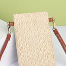 #A Straw Shoulder Bag Women Girl Woven Summer Travel Small Phone Pouch Coin Purs