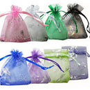 50Pcs Hot Party Mix-Color Wedding Organza Favor Rose Jewelry Bags Gift Pouch