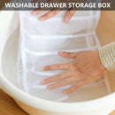 Cloth Drawer Organizer 7-Grid Pants Storage Divider for Leggings (White M) Newly