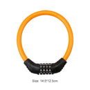 4 Digit Combination Bicycle Security Lock Anti Theft Cable Lock (Orange)