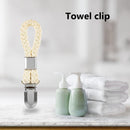 Towel Hanging Clips Kitchen Bathroom Cloth Pegs Hanger Clips Loops (3pcs)
